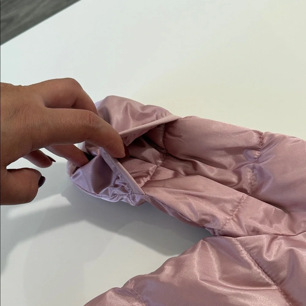 Baby GAP Pink Puffer Baby One-Piece Snowsuit with Hood 3-6 M